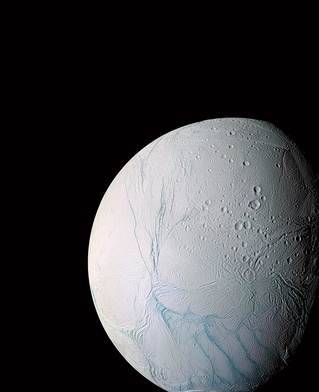 Enceladus. Zdjęcie wykonane przez próbnik Cassini.