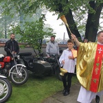 Motocykliści w kościele w Zgórsku