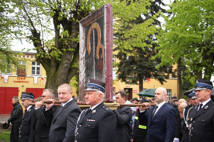 Powitanie ikony MB Częstochowskiej w Dąbrowicach