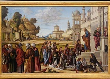 Vittore Carpaccio "Wybór pierwszych diakonów"; tempera na płótnie, 1511 r. Gemäldegalerie, Berlin
