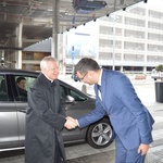 Abp Marek Jędraszewski w Kraków Airport 