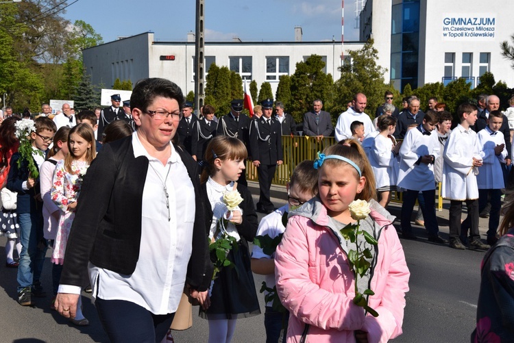 Powitanie ikony MB Częstochowskiej w Topoli Królewskiej