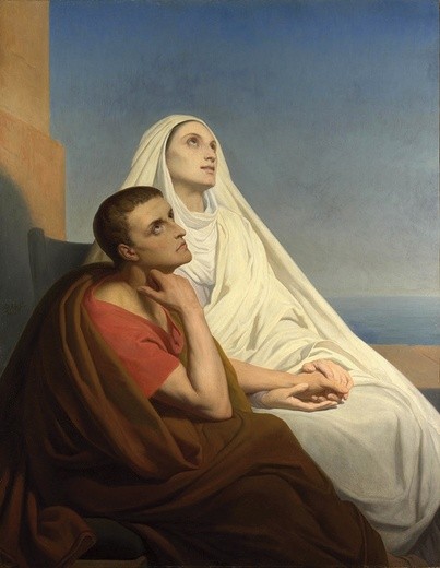 : Obraz przedstawiający św. Monikę  i św. Augustyna podczas jednej z ostatnich rozmów