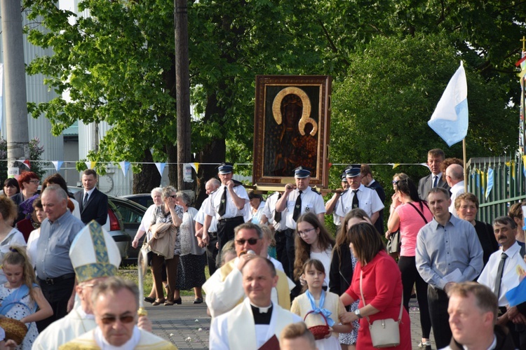 Powitanie ikony MB Częstochowskiej w Leśmierzu