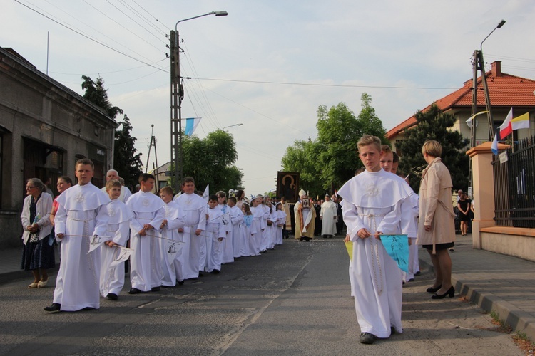 Powitanie ikony MB Częstochowskiej w Piątku