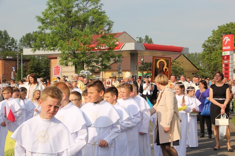 Powitanie ikony MB Częstochowskiej w Piątku