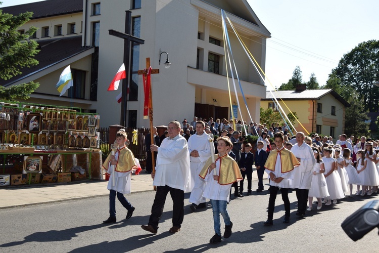 Powitanie ikony MB Częstochowskiej w parafii św. Maksymiliana w Głownie