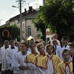 Powitanie ikony MB Częstochowskiej w parafii św. Jakuba w Głownie