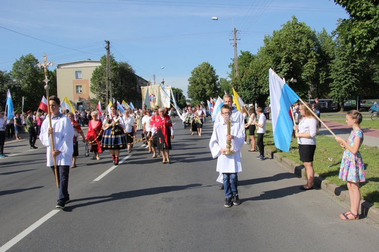 Powitanie ikony MB Częstochowskiej w parafii Chrystusa Dobrego Pasterza w Łowiczu