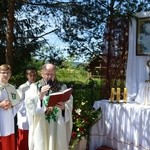 Procesja z widokiem na Tatry w Miętustwie