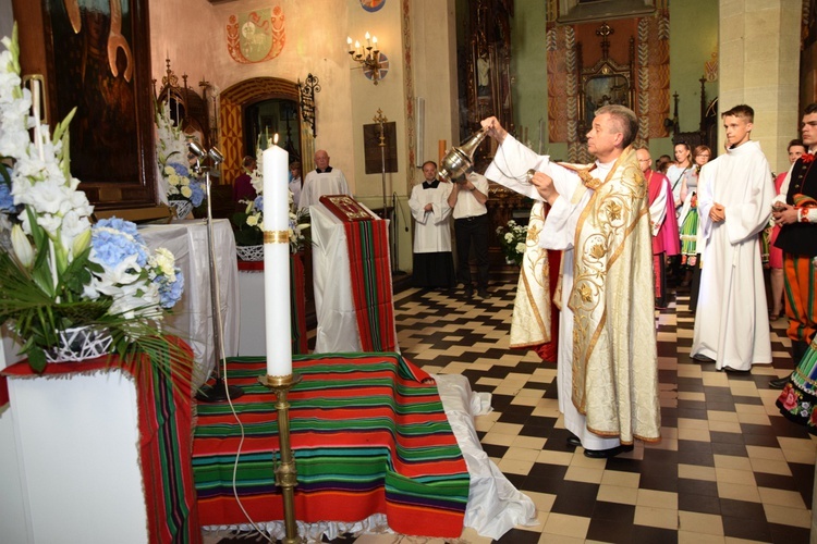 Powitanie ikony MB Częstochowskiej w Kompinie