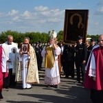 Powitanie ikony MB Częstochowskiej w Kompinie