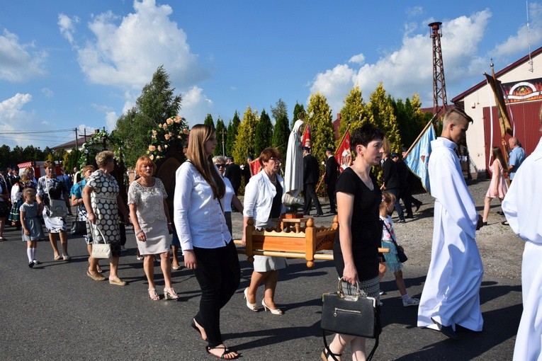 Powitanie ikony MB Częstochowskiej w Kompinie