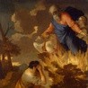 Kiedy Mojżesz, siedząc plecami do skał, zauważył ten ogień, chciał podejść, ale usłyszał głos Boga