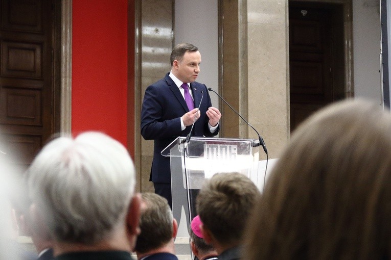 Andrzej Duda na wystawie "#dziedzictwo"