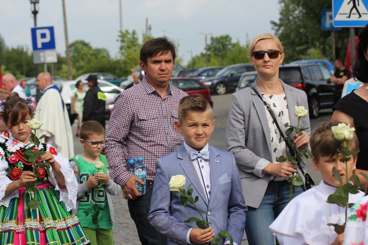 Powitanie ikony MB Częstochowskiej w katedrze łowickiej