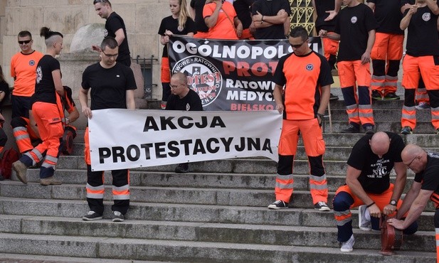 Protest ratowników medycznych