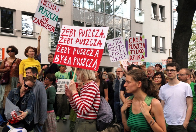 Manifestacje w obronie Puszczy Białowieskiej