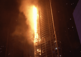 Groźny pożar apartamentowca w Dubaju