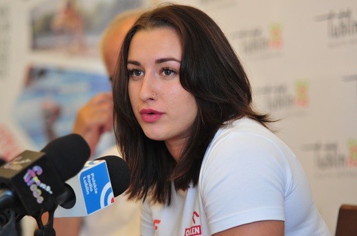 Malwina Kopron zaprezentowała medal Mistrzstw Świata w Lublinie