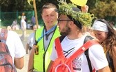 Powitanie 26. Pielgrzymki Diecezji Bielsko-Żywieckiej - grupy hałcnowskie - na Jasnej Górze - 2017