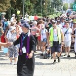 Powitanie 26. Pielgrzymki Diecezji Bielsko-Żywieckiej - grupy hałcnowskie - na Jasnej Górze - 2017