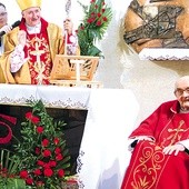 ▲	Życzenia jubilatowi składał m.in. bp Andrzej Jeż.