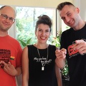 Ekipa do zadań specjalnych (od lewej): Marcin, Iwona i Adrian czuwa nad organizacją festiwalu