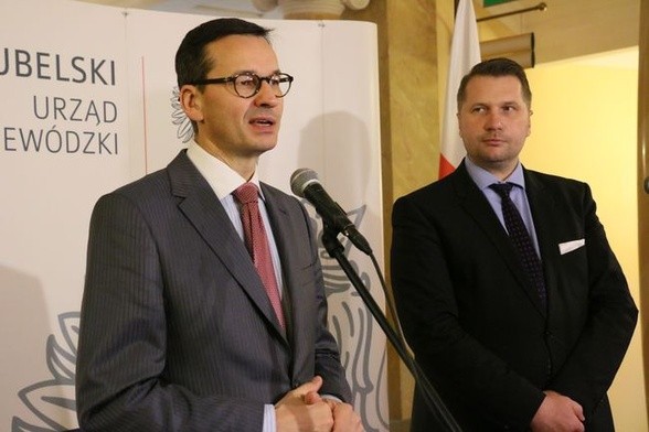 Konferencja prasowa z udziałem ministra Mateusza Morawieckiego i wojewody lubelskiego