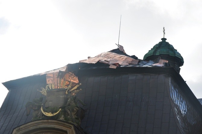Wichura uszkodziła dach bazyliki