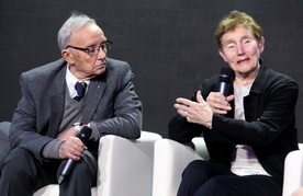 Prof. Pierre Joliot i prof. Hélène Langevin-Joliot.