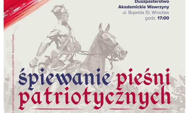 Patriotyczne śpiewanie u "Wawrzynów"