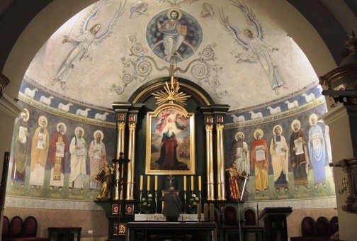 Wizerunek św. Klemensa w kościele w Ustroniu Centrum