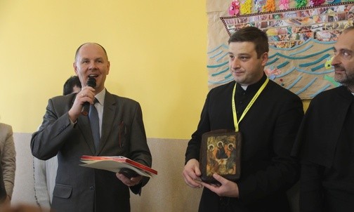 Ks. Piotr Maślanka, obecny duchowy opiekun wspólnoty, oraz Piotr Kamiński, lider wspólnoty