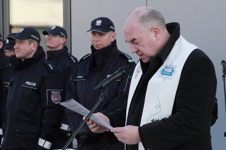 Poświęcenie pojazdów i opłatek gdańskich policjantów