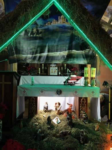 Sobowo. Szopka bożonarodzeniowa w parafii św. Hieronima