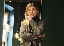 Joanna Jurgała-Jureczka w ustrońskiej kawiarence "Pod Zielonym Rowerem"