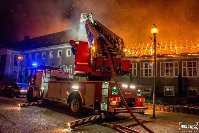 Pożar uzdrowiska w Szczawnie-Zdroju