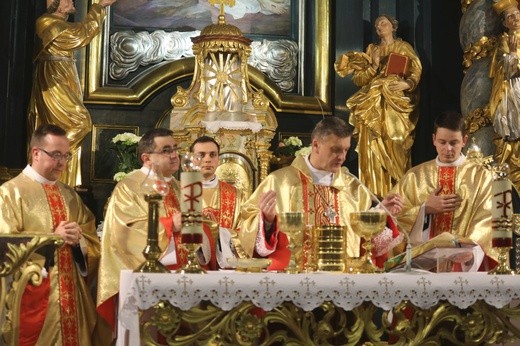 Liturgia Wielkiego Czwartku w konkatedrze w Żywcu - 2018