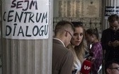 Protest rodziców dzieci niepełnosprawnych