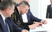 Podpisanie deklaracji zgody na wpisanie obchodów Barbórki na krajową listę niematerialnego dziedzictwa kulturowego