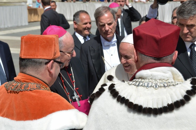 Delegacja KUL na spotkaniu z papieżem 