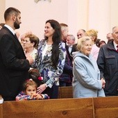 Odnowienie przyrzeczeń podczas Jubileuszy Małżeńskich w maju 2017 roku.