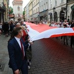 Bicie rekordu długości flagi narodowej Kraków 2018 - cz. 1