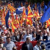 Wielotysięczna demonstracja poparcia dla UE i NATO w Macedonii