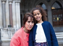 Alina Dulgheriu z córką Sarah, która czasem towarzyszy mamie podczas demonstracji  w obronie życia.
