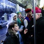 Kolędowanie z metropolitą w tramwaju MPK 2019