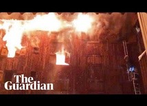 Amateur footage captures blaze at French ski resort