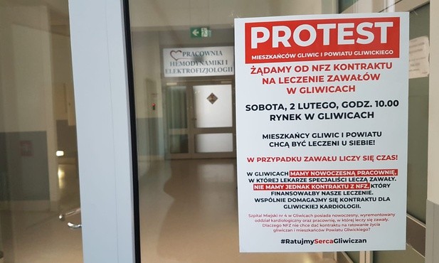 Gliwice protestują w sprawie kontraktu dla kardiologii