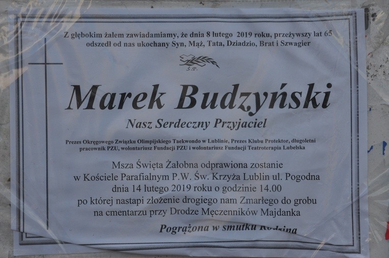 Parafia Świętego Krzyża w Lublinie. Odbył się pogrzeb śp. Marka Budzyńskiego